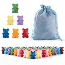 Rainbow Counting Bears Set Of 60, 6 Colors Sorting Teddy Plastic Bears Math Mani - £12.82 GBP