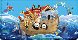 Noah&#39;s Ark Leather Checkbook Cover - £18.59 GBP