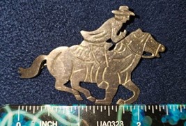 VINTAGE Equestrian horse riding 925 Silver Brooch Pin - $49.49