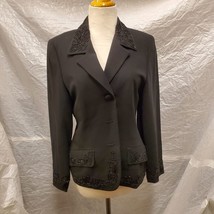 DKNY Women&#39;s Black Beaded Blazer, Size 6 - £38.91 GBP