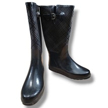 Banana Republic Boots Size 7 Women&#39;s Tall Rainboots Plaid Pattern EUC Excellent - £47.07 GBP
