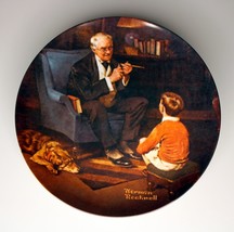 Vintage Norman Rockwell &quot;The Tycoon&quot; Decorative Plate Bradex #84-R70-3.6 - £6.25 GBP
