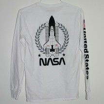 NASA LONG SLEEVE T-SHIRT ~ Sz SMALL / S ~ DESIGNS FRONT REAR &amp; SLEEVE / ... - £18.28 GBP