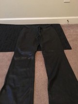 Carson Women&#39;s Black Genuine Leather Pants Zip &amp; Button Pockets Size 6  - $209.88