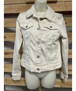 Mudd Cream Ivory Denim Fleece Collared Casual Jacket Woman&#39;s Size M West... - $20.35 CAD