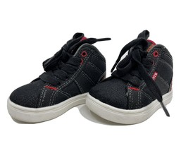 Levis Baby Shoes Sneakers Size 5 Black/White/Red Children Boot Tennis - £11.15 GBP