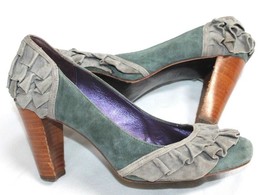 Due Farina Anthropologie Size 7.5 M Small Doses Heels Pumps Suede Leathe... - £11.68 GBP