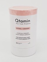 Qtamin Retinol Ceramide Night Serum Capsules Face Neck 30 Count BB6/25 - $247.01 MXN