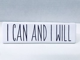 Bebe BB Brand Inspirational &quot;I Can And I Will&quot; Ceramic Desk Plaque Paperweight - £10.13 GBP