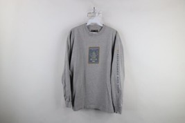 Vtg 90s Abercrombie &amp; Fitch Mens M Hindu Ganesha Long Sleeve T-Shirt Gray USA - $49.45