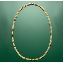 Womens double rope chain necklace 14K yellow gold 17&quot; w lobster claw clasp Zales - £1,576.67 GBP