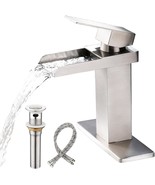 Bathroom Faucets, Single Hole Bathroom Faucet, 3 Hole Brushed Nickel, Bf... - $838.96 MXN