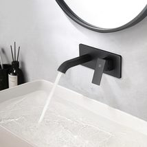 Pop Sanitaryware Wall Mount Bathroom Sink Faucet Matte Black Single, In Valve - £21.32 GBP