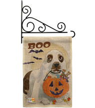 Halloween Boo Doggie Burlap - Impressions Decorative Metal Fansy Wall Bracket Ga - £26.86 GBP