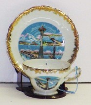 SEATTLE SPACE NEEDLE 1962 World&#39;s Fair - Vintage Cup &amp; Saucer - £10.38 GBP