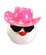 Cute Cowgirl Duck With Hat And Sunglasses  - Slappy Ducky - White Duck-P... - £2.75 GBP