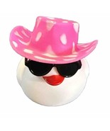 Cute Cowgirl Duck With Hat And Sunglasses  - Slappy Ducky - White Duck-P... - $3.50