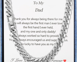 Fathers Day Gifts for Dad, Cuban Link Chain Necklace for Men, Dad Son Br... - £16.71 GBP