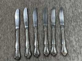 Oneida ARBOR ROSE Dinner Knives Set of 6 Stainless Flatware Knife Lot Vi... - $19.79