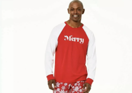 Family pajamas-Created By macy&#39;s, ONLY TOP- Men&#39;s MERRY - Size: 2XL - £7.65 GBP