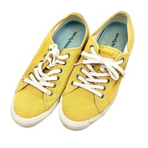 SeaVees Shoes Monterey Sneaker Women&#39;s 10 Canvas Yellow Lace Up - £17.40 GBP