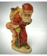 Vaillancourt Folk Art Victorian Santa and Cherub Chalk Ware 1990 #510  - €109,41 EUR