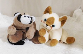 1995 TY &quot;Ringo&quot; Raccoon &amp; 1996 &quot;Snip&quot; Beanie Cat - No Hanging Tags - £10.95 GBP