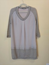 SITA MURT/ Ladies Stone Beige Knitted V Neckline Flounced Hem Dress EU 42 - £30.05 GBP