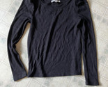 Loft Black Pointelle Puff Sleeve Sweater Size Small Long Sleeve - £18.16 GBP
