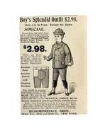Bloomingdale Bros Boys Outfit 1894 Advertisement Victorian Fashion ADBN1bbb - £14.99 GBP