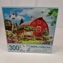 bits &amp; pieces 300 piece jigsaw puzzle Flower Sale ALL COMPLETE - $16.48