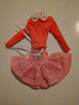 EC Vintage Barbie Skipper Pink Top &amp; Floyie Pink Polka Dot Skirt - $12.86
