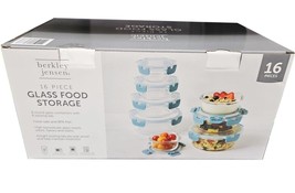 Berkeley Jensen Glass Food Storage Round 16 PC Set - £29.46 GBP