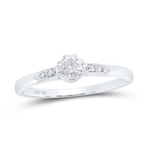 10kt White Gold Womens Round Diamond Solitaire Bridal Wedding Engagement Ri - £152.16 GBP