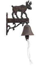 Cast Iron Dinner Bell Moose Welcome Sign - £16.23 GBP