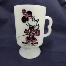 Vintage Minnie Mouse Milk Glass Coffee Cup Walt Disney Productions Mug F... - $7.00