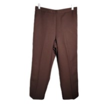 Alfred Dunner Pull On Pants ~ Sz 12 ~ Brown ~ High Rise ~ 27.5&quot; Inseam - £17.77 GBP