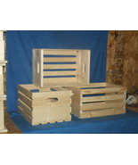 18&quot; wooden storage crate, Rustic wood crate, wood crate, unfinished wood... - $15.99