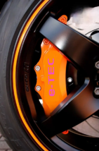 e-TEC heat resistant caliper stickers 6pcs, pink - $17.99