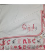 Gymboree Baby Blanket G is for Giggly Giraffe Alphabet Animals Pink safa... - $720.09 MXN