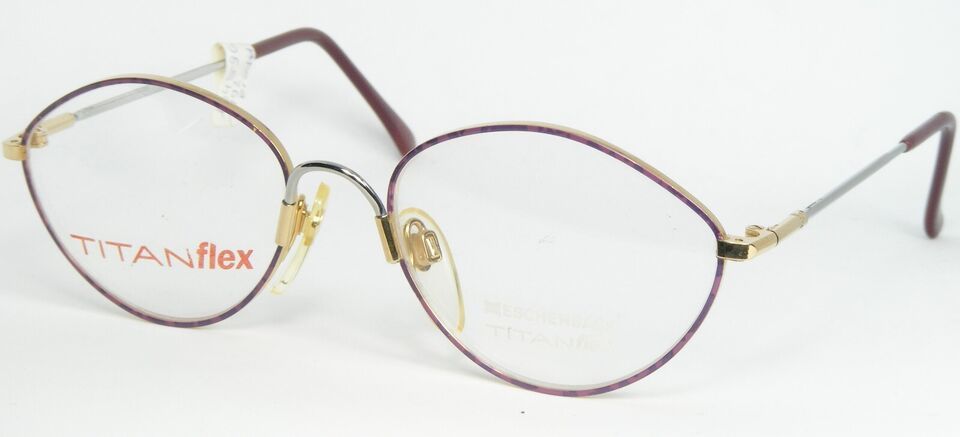 TITANflex by ESCHENBACH 3651 31 LILAC /GOLD EYEGLASSES FRAME 50-17-130mm (NOTES) - £47.35 GBP