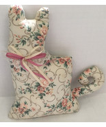 Vintage Cloth stuffed decorative cat pillow Victorian cottage home decor - €17,15 EUR