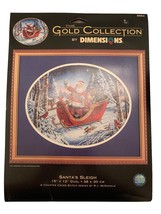 Christmas Dimensions GOLD Collection Counted Stocking KIT ROOFTOP SANTA 8528,16&quot; - £96.86 GBP