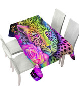 Artwork Neon Rainbow Leopard Tablecloth - €33,23 EUR+