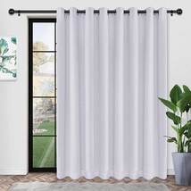 Rose Home Fashion Patio Door Curtains,Sliding Door Curtains,Linen, 100X108 White - £34.36 GBP