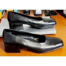 Thom Mcann Women’s Sz. 10 Shoes Black Square Toe Pumps Block Heels - $21.94