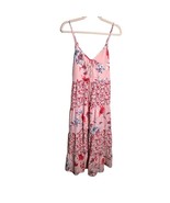 XHILARATION Size Small Pink Floral Print Maxi Dress Oversized Cottage Core - $27.73 CAD