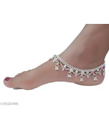 Kundan Indian Jewelry Set Anklet Payal Pajib Payjeb Jewellery Traditiona... - $32.26 CAD
