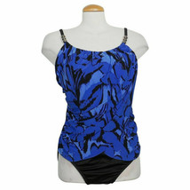 Magicsuit Miraclesuit Black Lisa Blue Floral Underwire Tummy Control Swimsuit 16 - £72.10 GBP