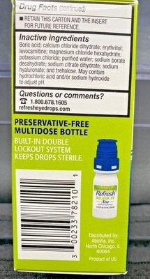 Refresh Relieva Xtra Preservative Free Lubricant Eye Drops, 0.33 OZ 5/2026 Item image 3